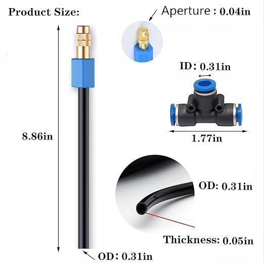 Drip Irrigation Kit Automatic Irrigation System with Replaceable 360°Bendable Sprayeratomizing Copper Nozzle for Watering System for Garden Plant Lawn Patio and Yard. (15)