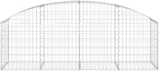 78.7 Large Rectangular Galvanized Iron Gabion Planter Box 19.7 H Outdoor Garden Planter for Yard Patio Silver Wire Basket Pot for Flowers Vegetables Heavy-Duty Raised Bed Kit