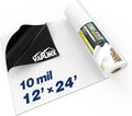 Crawl Space Vapor Barrier 10 Mil Vapor Barrier 12' x 24' Drop Cloth Moisture Barrier Covering for Crawlspace Encapsulation Thick Plastic Sheeting Polyethylene Film Black and White Panda Film