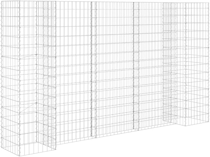 H-Shaped Galvanized Steel Wire Raised Garden Bed Planter Box for Outdoor Flower Beds and Vegetable Gardens Large Size 102.4 Length x 15.7 Width x 59.1 Height with Welded Mesh Stability