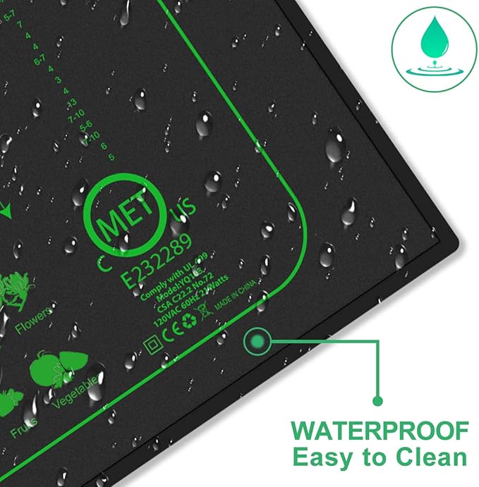 2 Pack Seedling Heat Mat for Seed Starting20 x 20.75 Waterproof Heating Pad for Indoor Plants Germination(L)