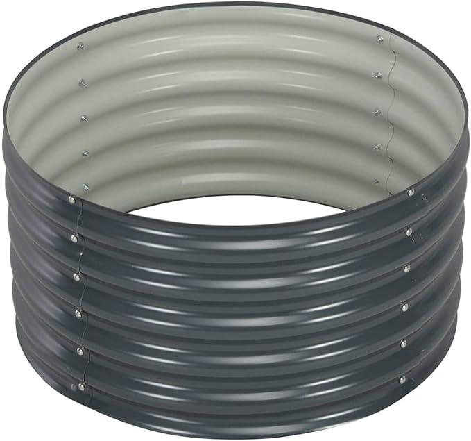 Raised Garden BedRaised Planters Garden Raised Bed 31.5x31.5x17.3 Galvanized Steel Gray
