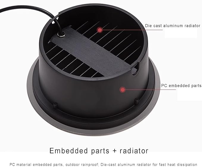 Outdoor Buried Lights Recessed Ground Light IP66 Waterproof AC85-110V LED Underground Light for Garden Path Piazza Walkway Landscape Spotlight