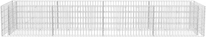 Gabion Raised Bed Galvanized Steel Planter Box 360x90x50cm for Garden Patio Flower Plant Border