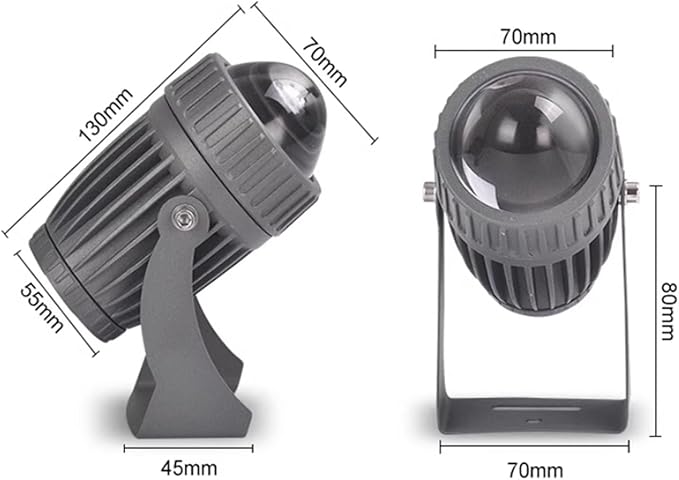 Rotating Spotlight - Long Range Narrow Beam Spotlight 10W Outdoor Spotlights LED Beam Floodlight IP65 Waterproof Outdoor Wall Lamp Wall Washer Landscape Lighting(White110V-220V)