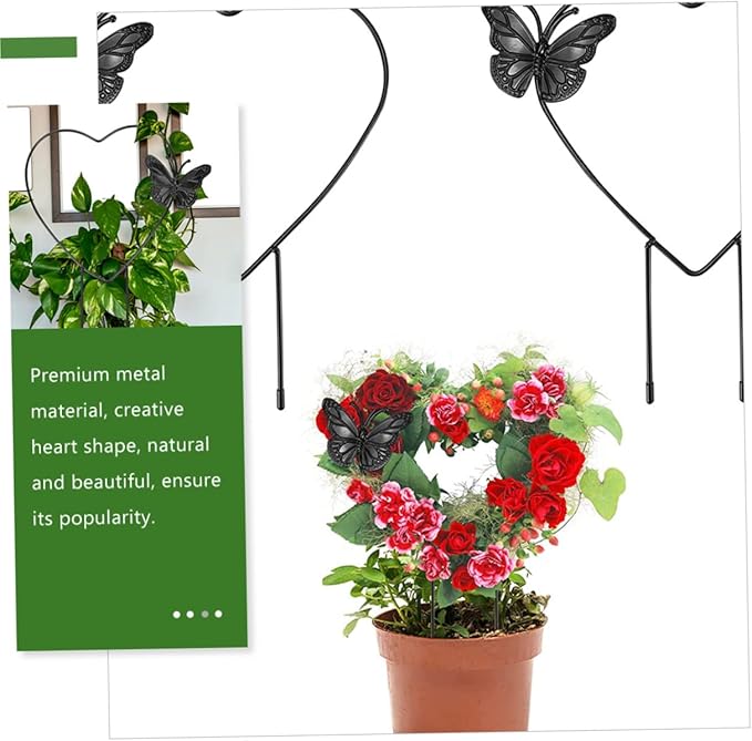 Happyyami 8 Pcs Garden Trellis Plant Climbing Frame Tomato Plant Indoor Plant Shelf Indoor Garden House Plants Indoors Live Potted Plants Climbing Holder Plant Climbing Rack Heart-Shaped