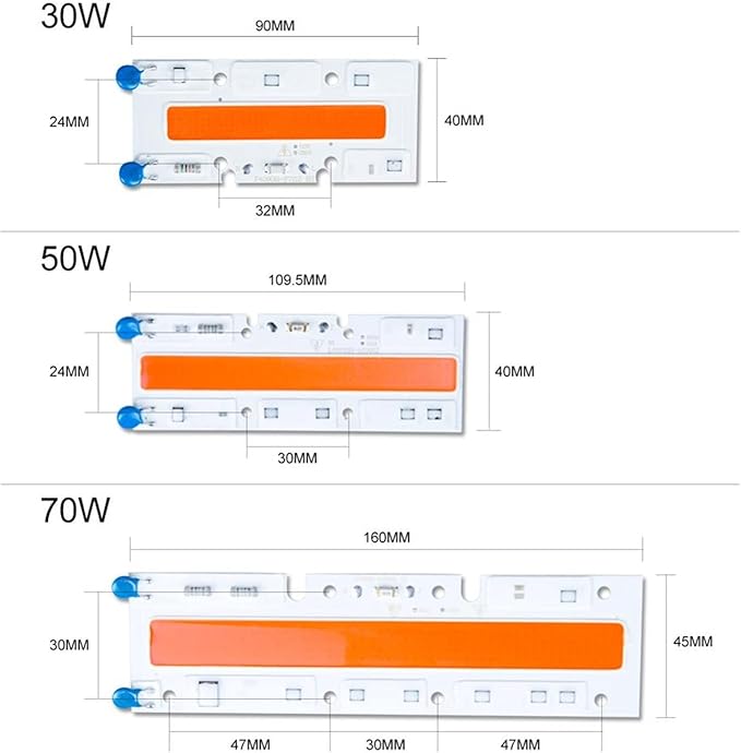 Landscape Lights 1pc LED Grow Light COB Chip Full Spectrum Phyto Lamp Diode Aquarium Plant Light Led Matrix 220V 110V 20W 30W 50W 70W Grow Light LED Street Lamp