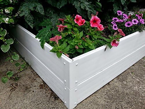 2 x 4 Stack-able White Vinyl Raised Garden Bed
