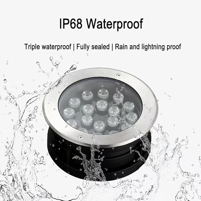 Outdoor Buried Lights - Underwater Tlight AC 12V Low Voltage Submersible Spotlight IP68 Waterproof Embedded Water Landscape Light Can Be Immersed in Water FoYellow-3W