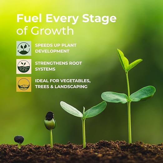 Grow Up Microbial Soil Amendment – Promotes Plant Growth Root Development &amp Soil Health – Organic Formula – Made in USA
