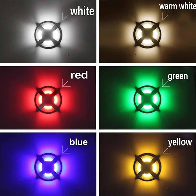 Outdoor Landscape Lamp - LED Buried Lights DC 24V Low VoltageOne / Two / Four Side Wall Light IP67 Waterproof Recessed LED Spotlight Inground Driveway Pathway Lights Easy To Install(Green4W-75MM-