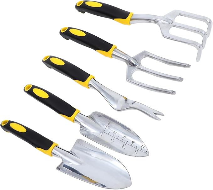 VICASKY 1 Set Ergonomic Gardening Tool Set Garden Equipment Kit for Planting Weeding and Soil Loosening and Small Garden Shovel and Hand Fork