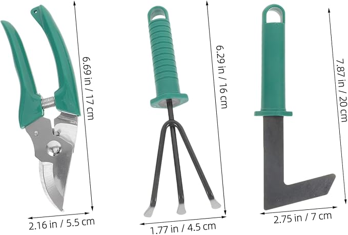 Mipcase Multi-Purpose Gardening Tool Set Rake for Leaves Raised Garden Beds Outdoor