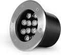 IP66 Waterproof LED Underground Light - Recessed Spotlight for Pathway Patio Garden Step Deck - 85-265V Round Landscape Lamp for Outdoor Lighting (Warm White 3W)