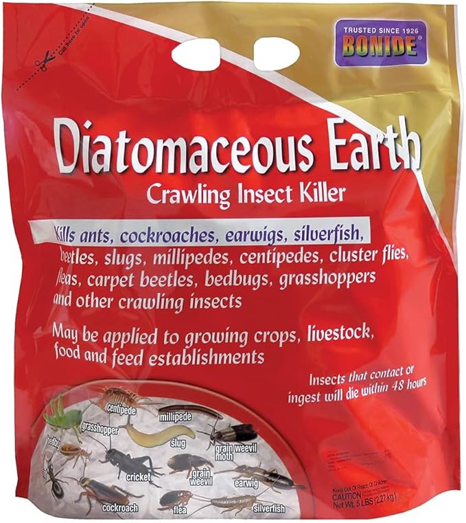 Bonide Diatomaceous Earth Crawling Insect Killer 5 lbs. Fast Acting and Long Lasting Pesticide for Indoor or Outdoor Use