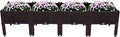 61.5x15.5x15in Raised Garden Beds Outdoor Polypropylene Planter Boxes Outdoor Planter Boxes for Vegetables Flowers Herbs Garden Box with Drainage System