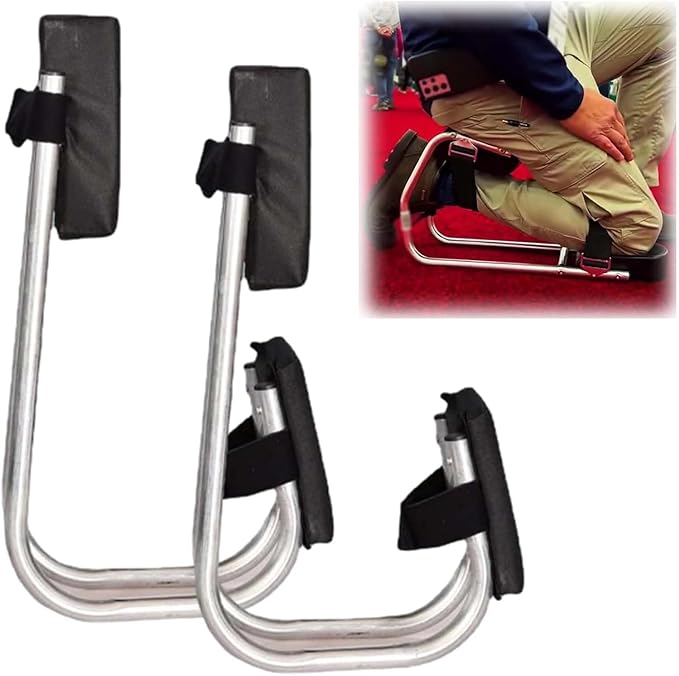Knee Seat for GardeningOne Leg Kneeling Brace with SeatKnee Cushions for KneelingOutdoor Portable Knee Pads for Garden Labor Saving Tool for Farm Work(Black2pcs)