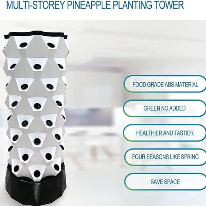 Hydroponic Tower Hydroponic Grow Kit with Hydro Pump Garden Hydroculture Growing Vertical Tower for Fresh Herb Garden Fruits Vegetables8Floors