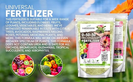 0-50-30 Universal Premium Bud and Bloom Booster Increases Flowering &amp Yield for Use in Soil and Hydroponics Super Concentrated Flower Fuel (1 LBS)