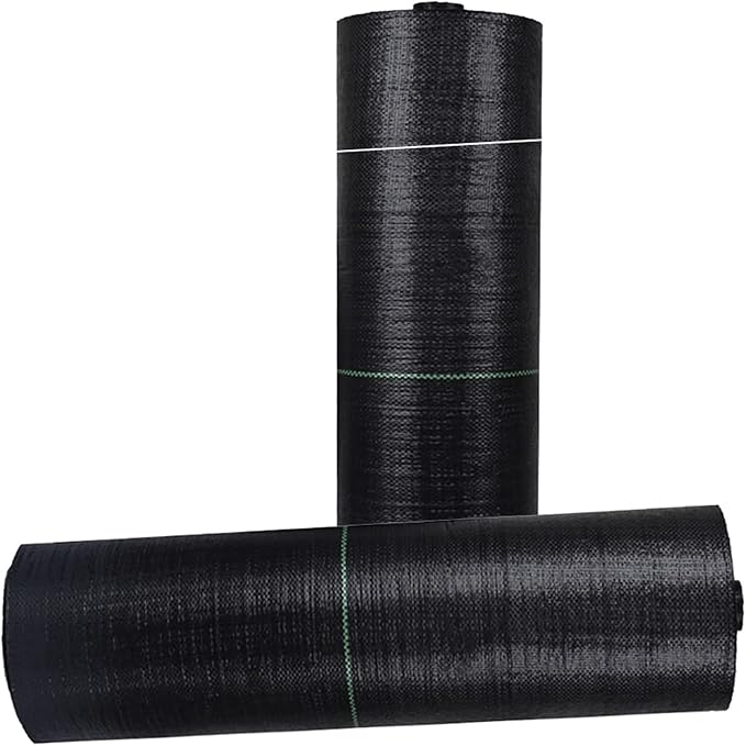 Weed Barrier Fabric PP Material Premium Garden Landscape Fabric for Flower Bed Yard Heavy Duty Ground Cover with Green Guide Strip Helps Align Plants Ultra Thick (Size : 1.2x30m/4x98ft)