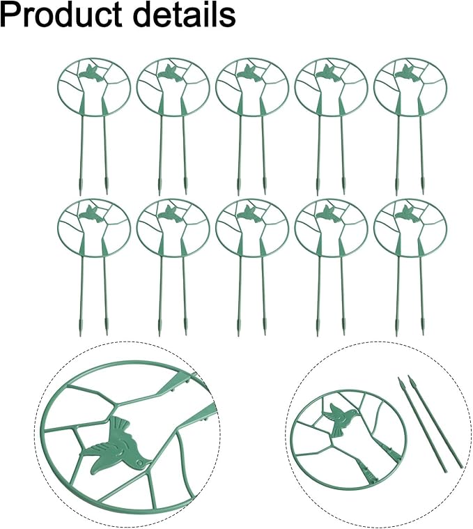 10Pack Garden Trellis for Potted Plants-Plastic Climbing Plant Support Trellis
