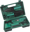 Garden Tool Set with Shovel and Rake 5pcs Heavy Duty Hand Tools in Carry Case for Outdoor Planting and Gardening Maintenance