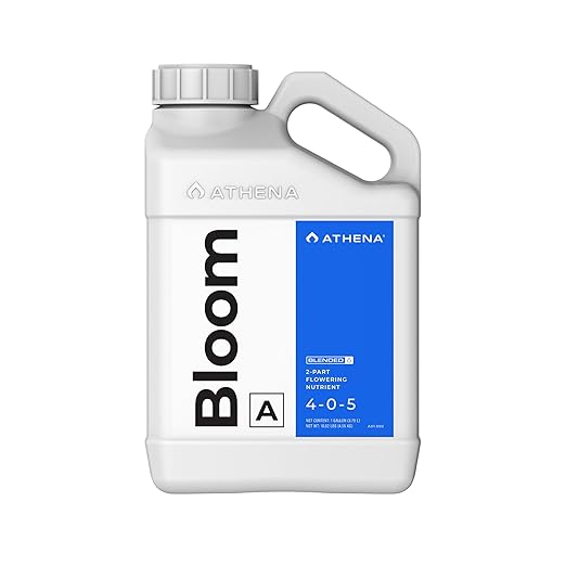 Athena Blended Bloom Part A - Bloom Liquid Fertilizer for Flowering &amp Fruit-Producing Plants | Coco Soil and Hydroponic Bloom Booster Flower | 4-0-5 | 1 Gallon