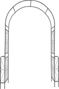 Metal Garden Arch W55'' x H94.5'' Garden Arbor Trellis Climbing Plants Support Rose Arch Outdoor Arch Cream White