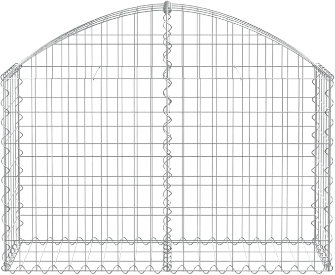 39.4 x 39.4 x 31.5 in Silver Metal Gabion Basket Raised Planter Galvanized Iron Outdoor Garden Box for Decorative Borders &amp Elevated Beds Large Rectangular Trough Style