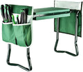 BESTHLS Garden Kneeler and Seat - Heavy Duty Folding Stool with Thick Pad 2 Tool Pouches 330 lbs Capacity - Knee &amp Back Support Perfect for Seniors Women Men