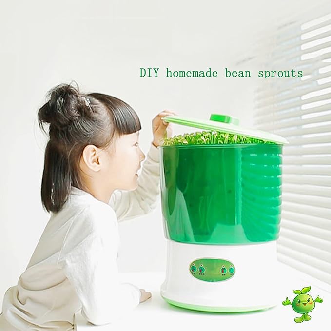 Bean Sprout Machine 2PCS Automatic Bean Sprout Machine Household Kitchen Large Capacity Bean Sprout Cultivation kit 3 Layers US (3 Layers (2 Layer UK)