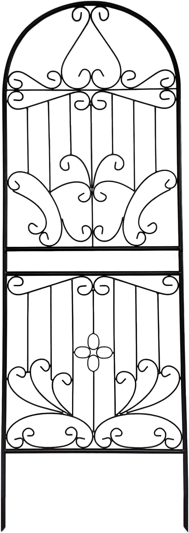 Trellis for Climbing Plants 70.8 H x 24.5 W Metal Iron Outdoor Wall Panel for Vines Flowers Elegant Garden Accent Decorative Structure 1 Pack