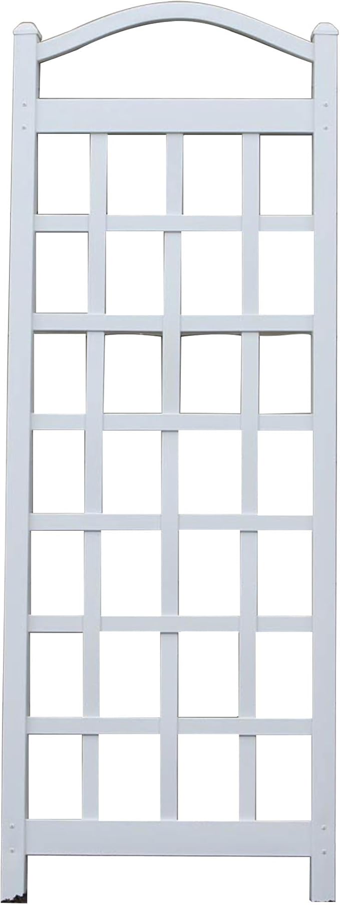 Dura-Trel Cambridge Vinyl Trellis Outdoor Plant Support Frame 28 x 75 White - Decorative Grid-Style Lattice for Climbing Vines &amp Flowers Use Against Walls Fences or Freestanding