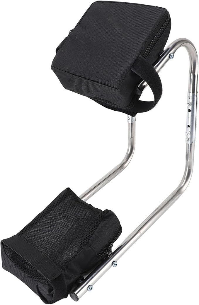 Dioche Gardening Kneeler and Knee Seat Gardening Tool - Stainless Steel Ergonomic Ankle Support Multifunctional Knee Seat Leg Brace for Portable Garden Kneeler