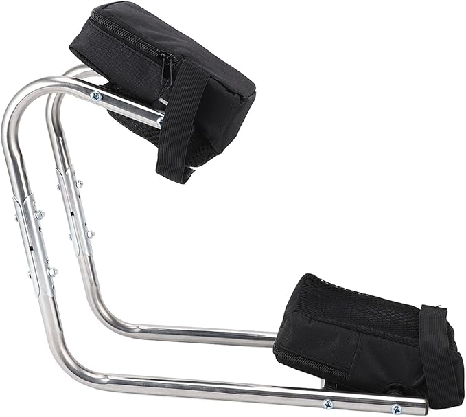 Dioche Garden Kneeler Seat Garden Kneeling Seat Stainless Steel High Load Bearing Versatile for Farming