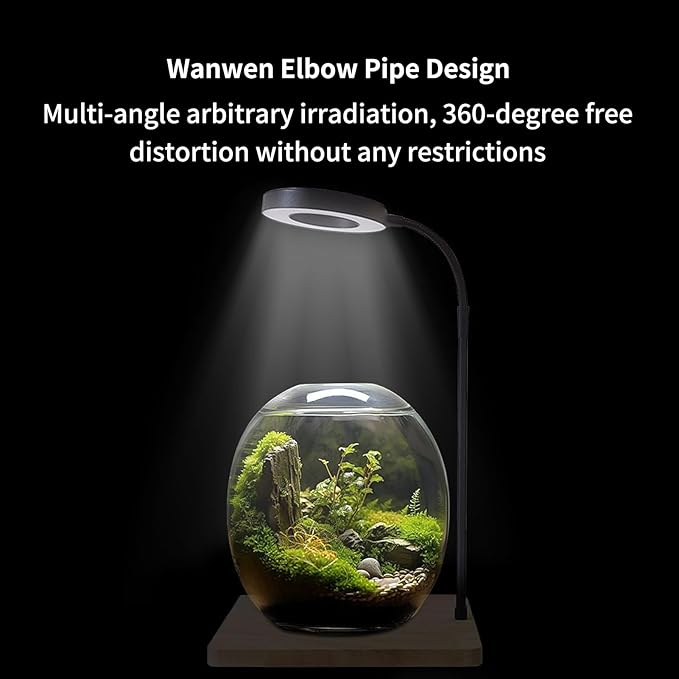 USB LED Plant Light - Rotating Aquarium Lamp Terrarium LED Grow Light Energy Saving Lamp | Home Office Study Desk Display Perfect for Indoor Gardening Seedlings Plants Care Decoration Use