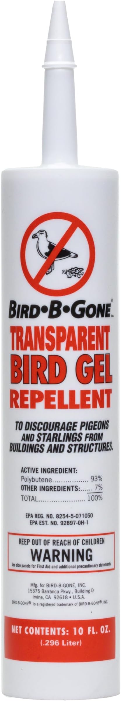 Bird B Gone - Transparent Bird Gel - Bird Repellent Gel (12 Pack) Pigeon Deterrent for Balcony Bird Deterrents for Outside Bird Repellent Devices Outdoor Bird Proof Gel for Pigeons Starlings