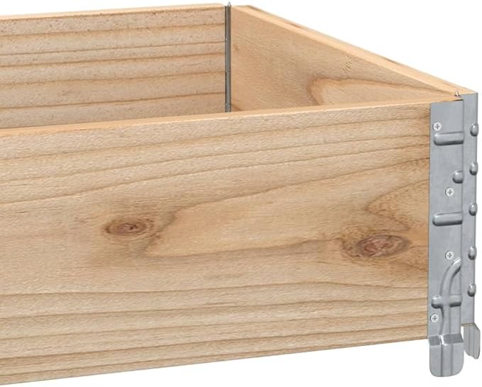 Garden Planter Natural Solid Pine Wood Medium Foldable Raised Garden Bed Outdoor Rectangular Planter Box for Vegetables Flowers and Herbs
