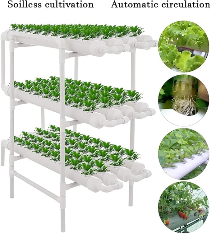 Hydroponics Growing System Tower Garden Hydroponics Growing System Automatic Irrigation System PVC Thickened Joints for Vegetable Fruit Herb