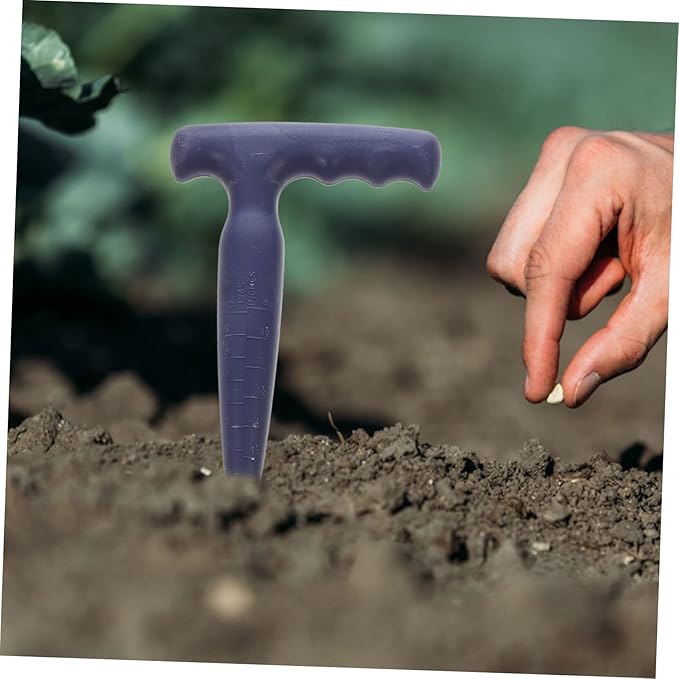 1set Garden Dibber Tool Ergonomic Hand Planter with Handle Soil Puncher for Easy Hole Digging for Planting Nurseries Gardens and Potted Plants