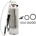 HOSTIC 3 Gallon Stainless Steel Sprayer Hand Pump Sprayer with Pressure Gauge Valve Adjustable Nozzle for Gardening Lawn and Cleaning
