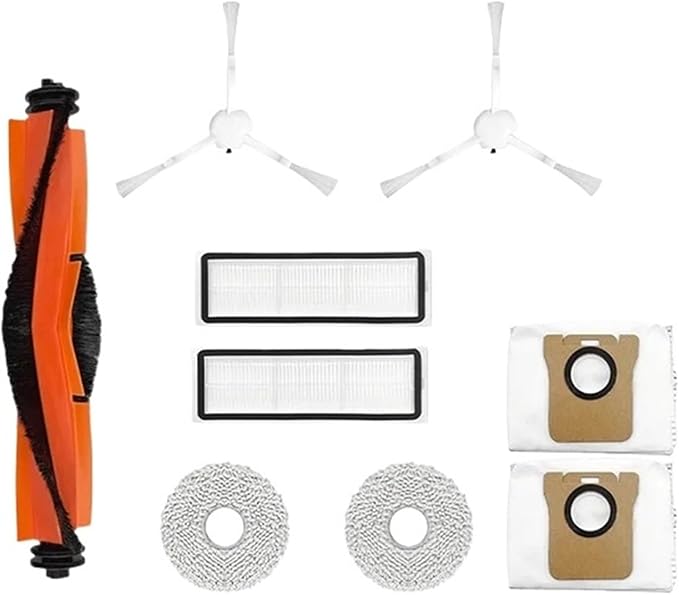 Compatible with Xiaomi Robot Vacuum X20+ / X20 Plus Replacement Parts Accessories Main Roller Side Brush Hepa Filter Mop Cloth Dust Bag(8)