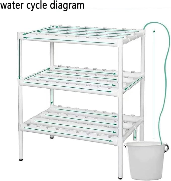 3-Layer 108-hole Hydroponic Planting Tower Soilless Cultivation Planting Kit Suitable for Hydroponic Planting of Leafy Vegetables