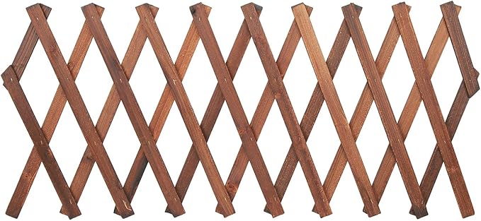 Expandable Garden Trellis Wooden Lattice Wall Fence Trellis Fence Pane for Climbing Plants Outdoor Garden Decor