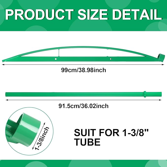 12ft Wide Greenhouse Arch Hoop Pole Bender Tool for High Tunnel Hoop Greenhouse Builds Bends 1-3/8'' Top Rail Fence Tube with Extension Pole for DIY Garden Structure