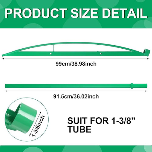 12ft Wide Greenhouse Arch Hoop Pole Bender Tool for High Tunnel Hoop Greenhouse Builds Bends 1-3/8'' Top Rail Fence Tube with Extension Pole for DIY Garden Structure