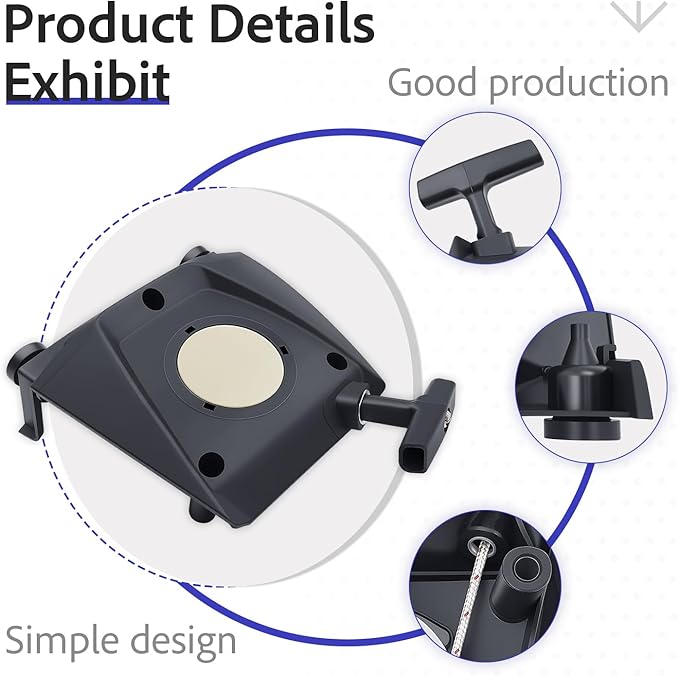 4283-190-4001 Recoil Pull Starter Assembly for Stihl BR800 and BR800X Backpack Leaf Blowers - Replaces Part Number 4283-190-4001