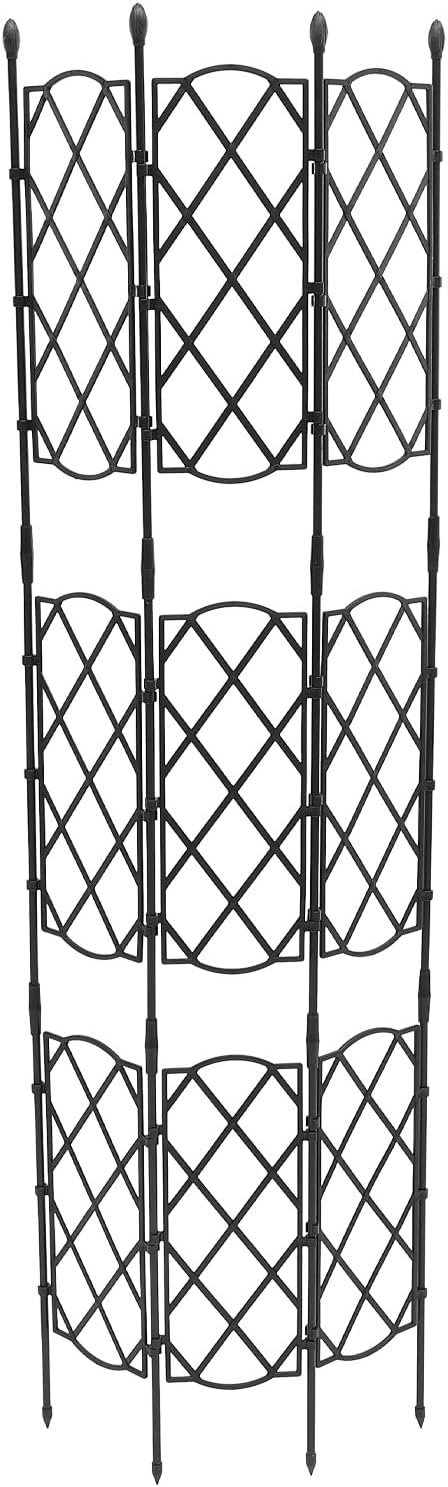 Toyvian Steel Vine Plant Climbing Rack Metal Garden Trellis for Outdoor Courtyard Plants Adjustable 46.5-135cm Height Support Frame