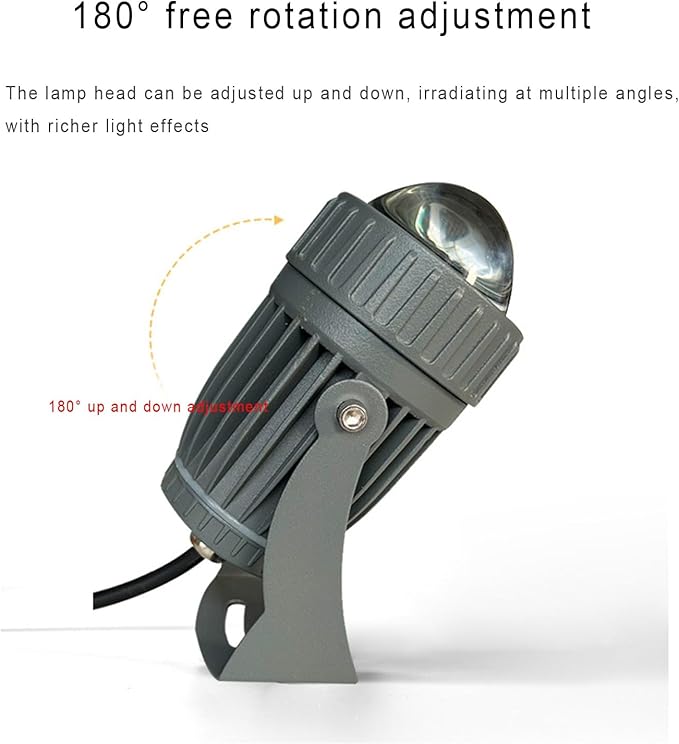 LED Single Beam Spotlight COB Narrow Beam Floodlight 180° Rotatable IP65 Waterproof Spot Light AC85-265V for Garden Hotel Exterior Wall Decor Landscape Lighting