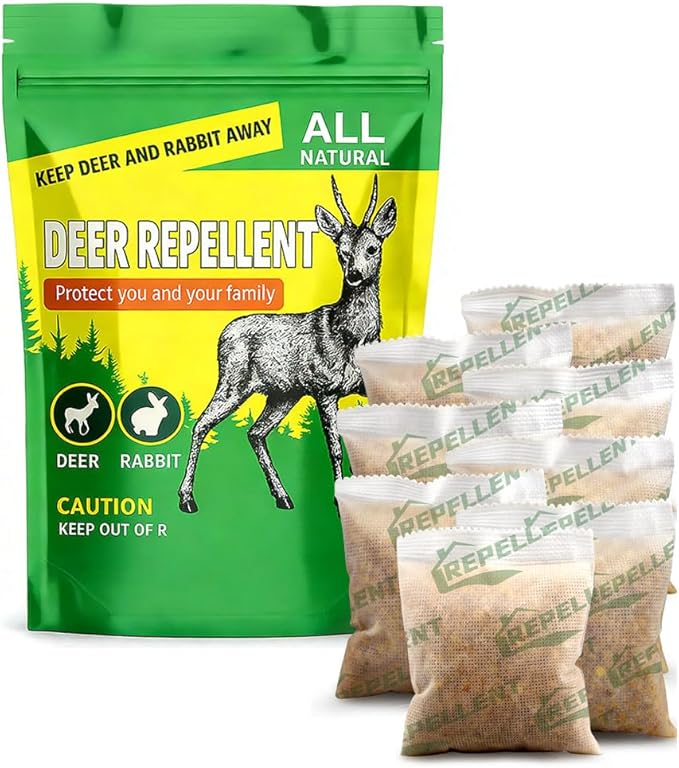 Deer Repellent Rabbits Repellent Outdoor Deer Repellant for Garden Deer and Rabbit Repellents for Plant Deers Deterrent for Yard Keep Deers Away from Flowers Safe and Easy to Use-8P
